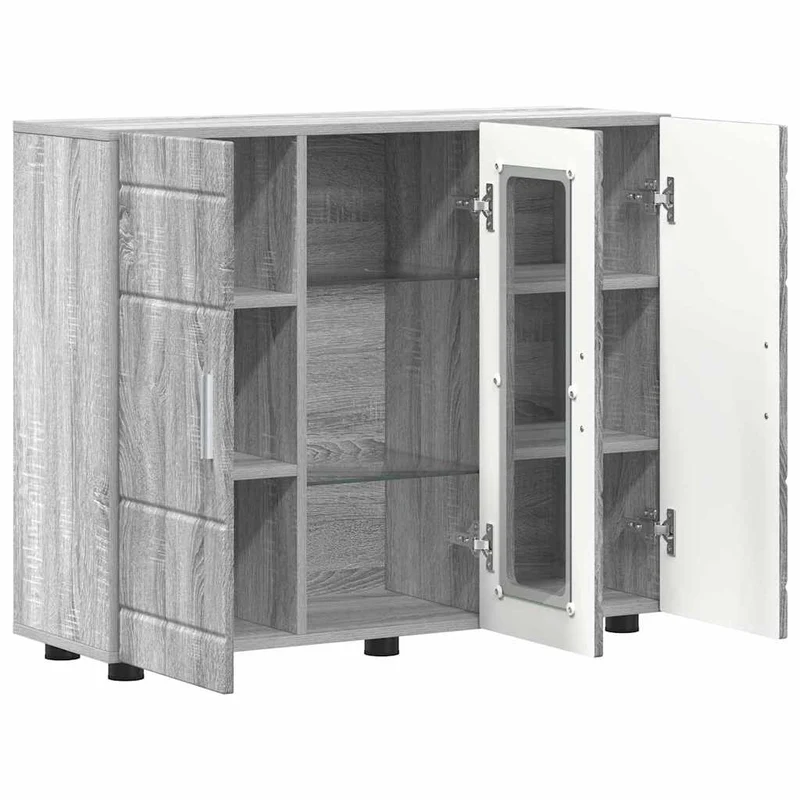 Moderne Anrichte mit 2 geschlossenen und einer Glastür