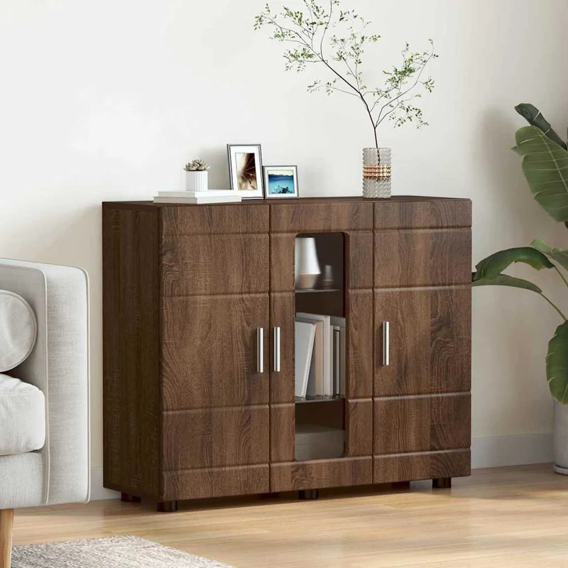 Moderne Anrichte mit 2 geschlossenen und einer Glastür