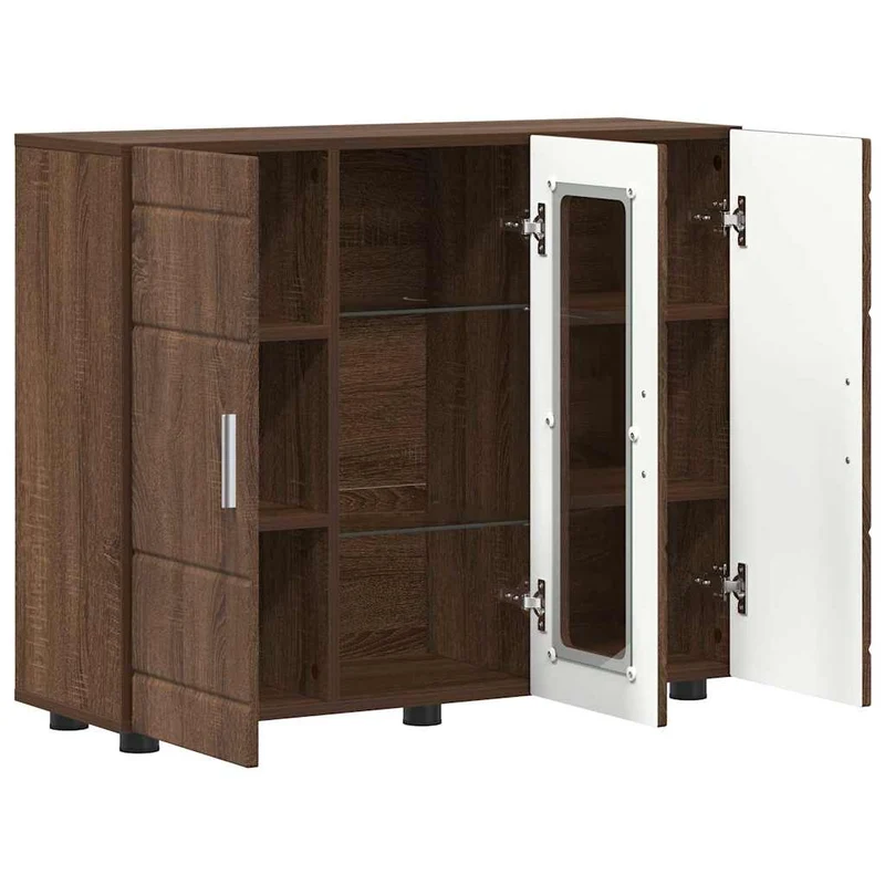 Moderne Anrichte mit 2 geschlossenen und einer Glastür