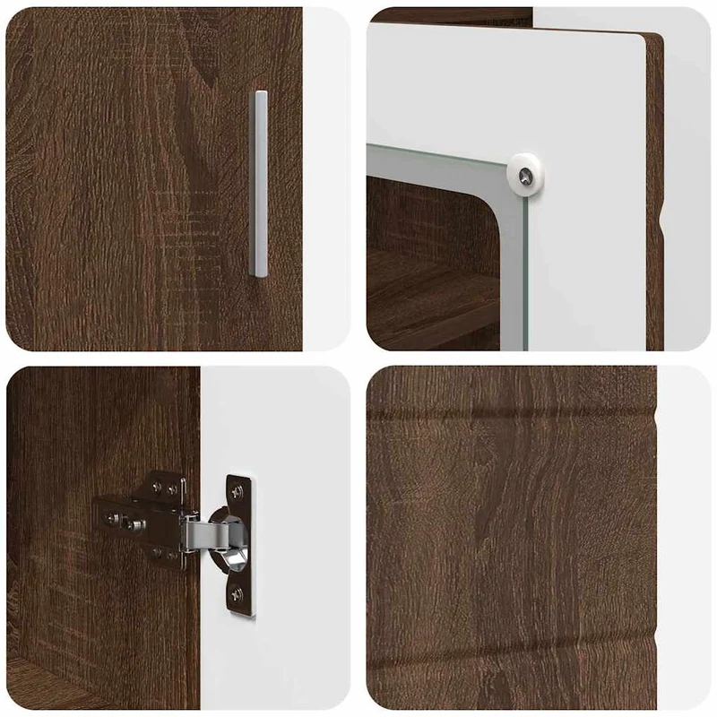Moderne Anrichte mit 2 geschlossenen und einer Glastür