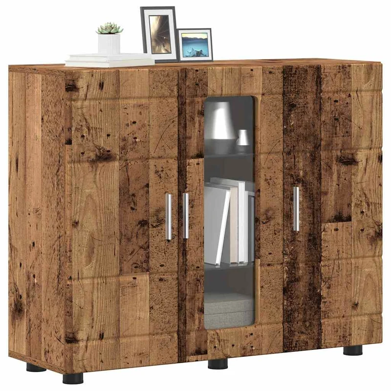 Moderne Anrichte mit 2 geschlossenen und einer Glastür