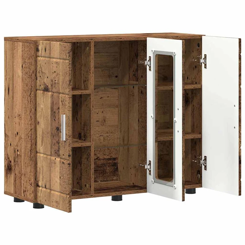 Moderne Anrichte mit 2 geschlossenen und einer Glastür