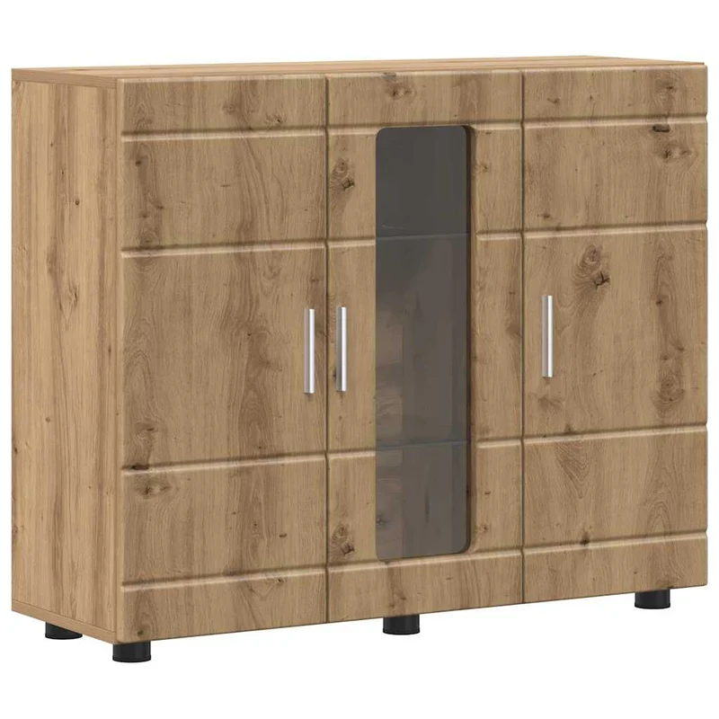 Moderne Anrichte mit 2 geschlossenen und einer Glastür