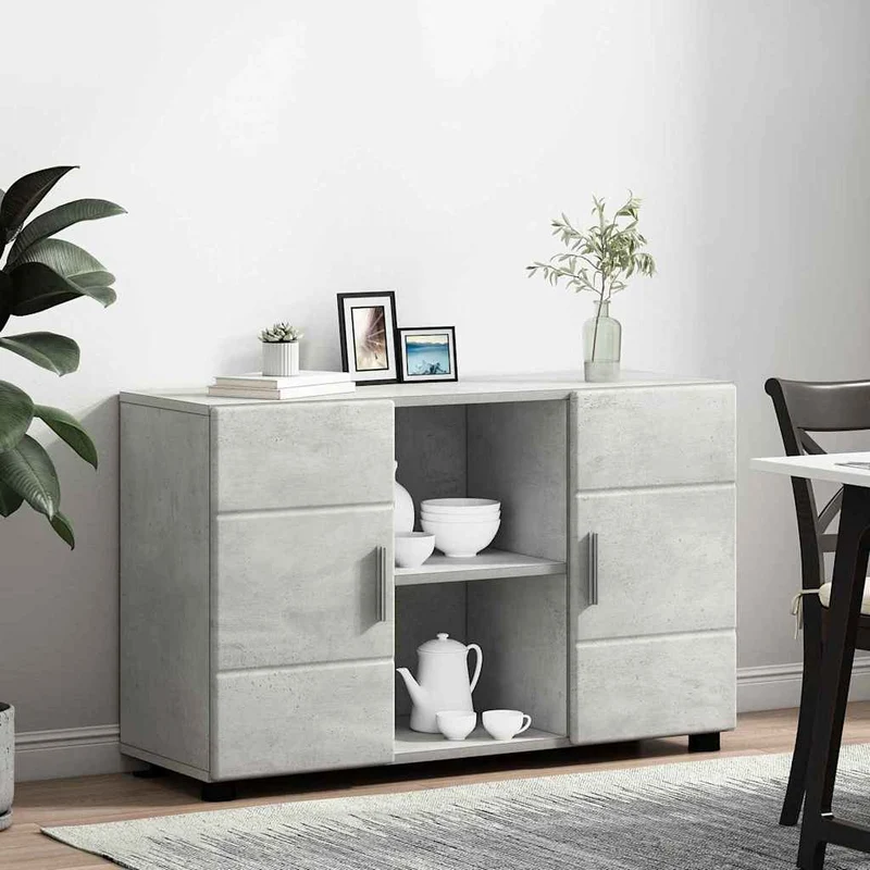 Modernes Sideboard mit offenen Fächern und Türen