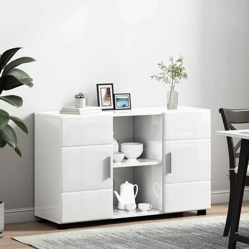 Modernes Sideboard mit offenen Fächern und Türen