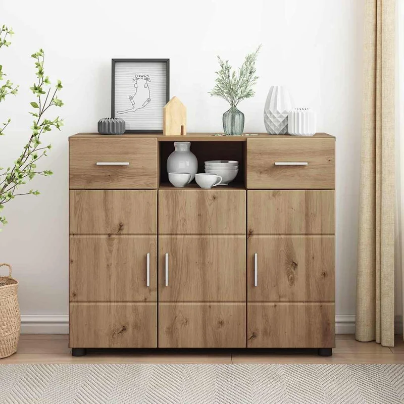 Modernes Sideboard mit zwei Schubladen und 3 Türen