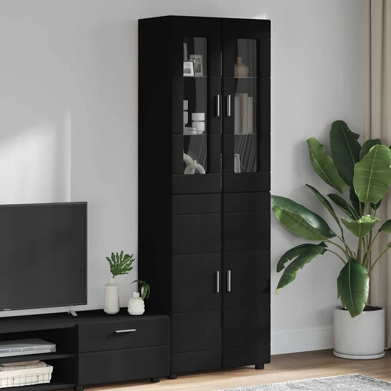 TOP Vitrinen-Highboard mit 4 Türen 182 cm