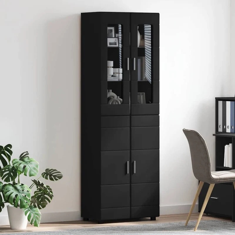 TOP Vitrinen-Highboard mit 4 Türen 182 cm