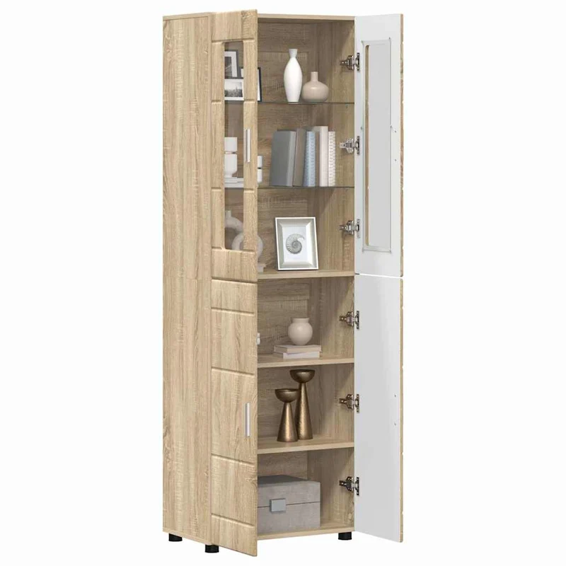 TOP Vitrinen-Highboard mit 4 Türen 182 cm