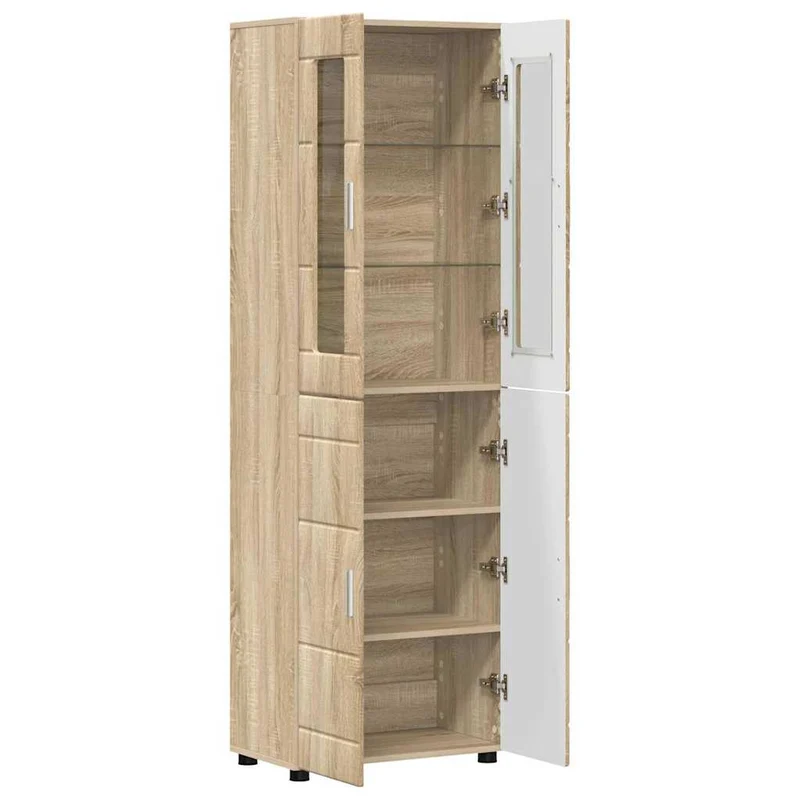 TOP Vitrinen-Highboard mit 4 Türen 182 cm