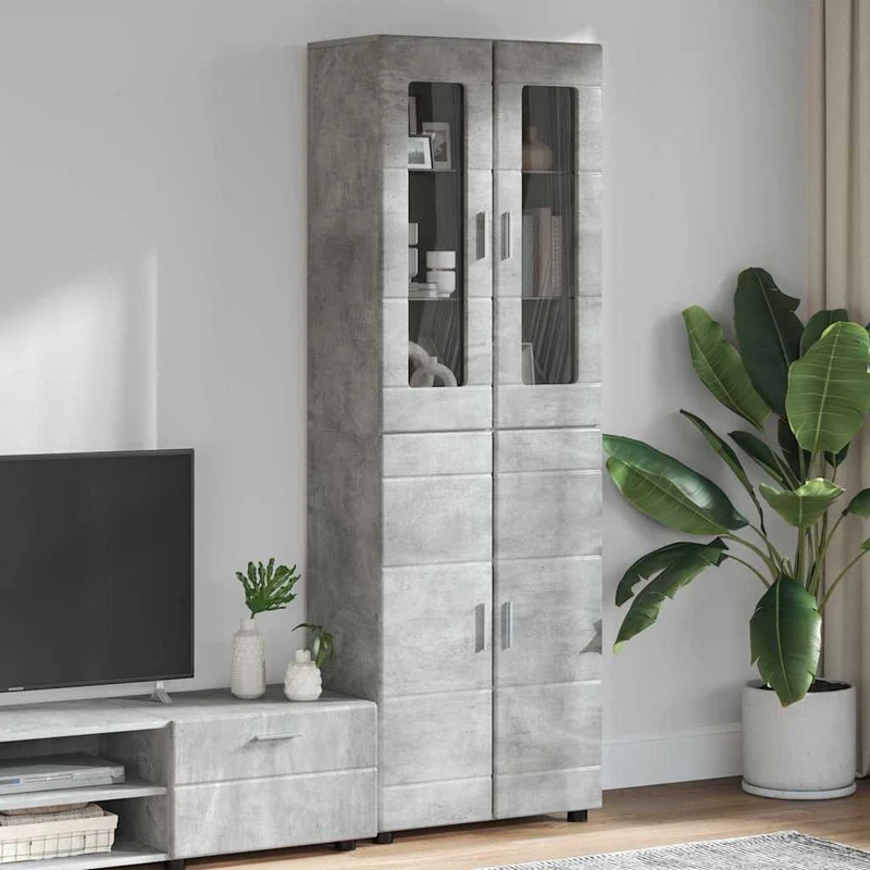 TOP Vitrinen-Highboard mit 4 Türen 182 cm