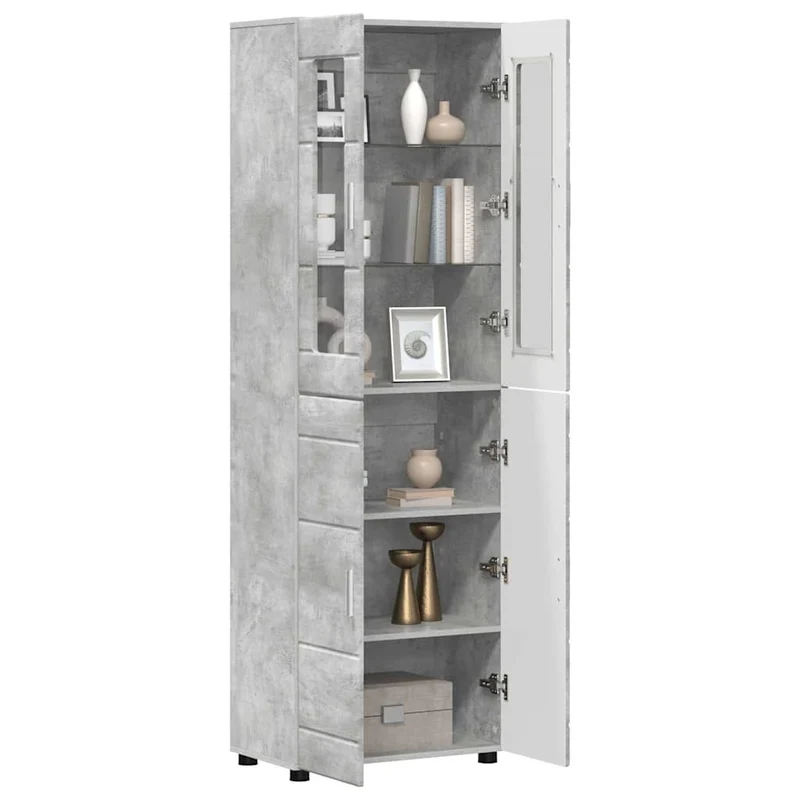 TOP Vitrinen-Highboard mit 4 Türen 182 cm