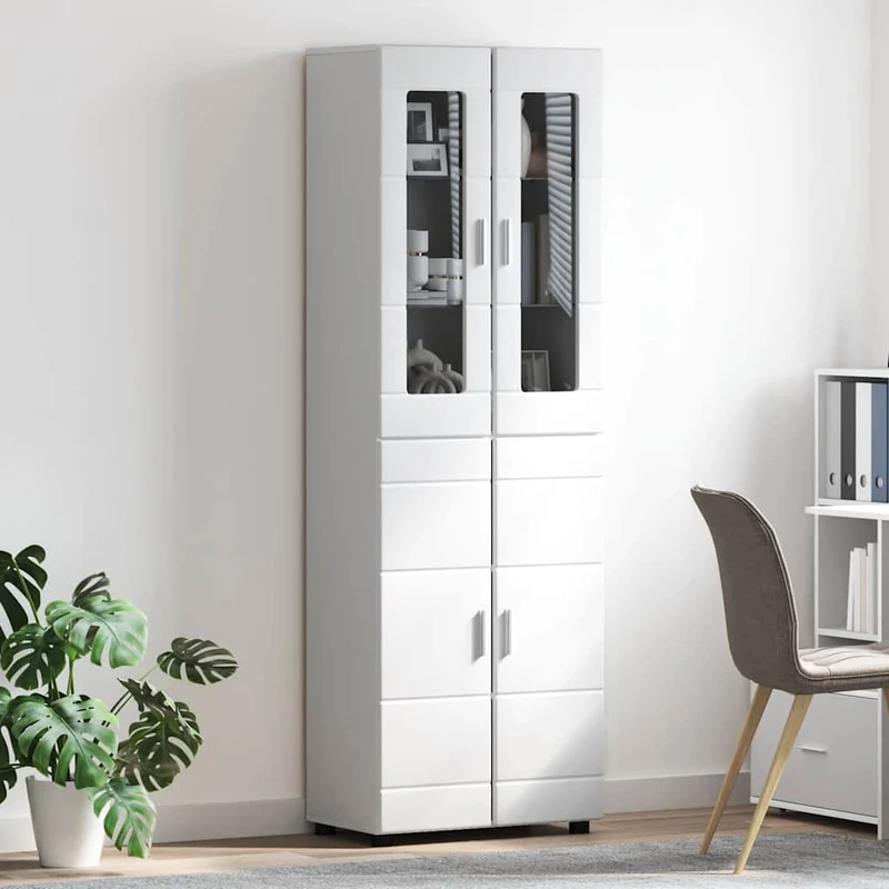 TOP Vitrinen-Highboard mit 4 Türen 182 cm