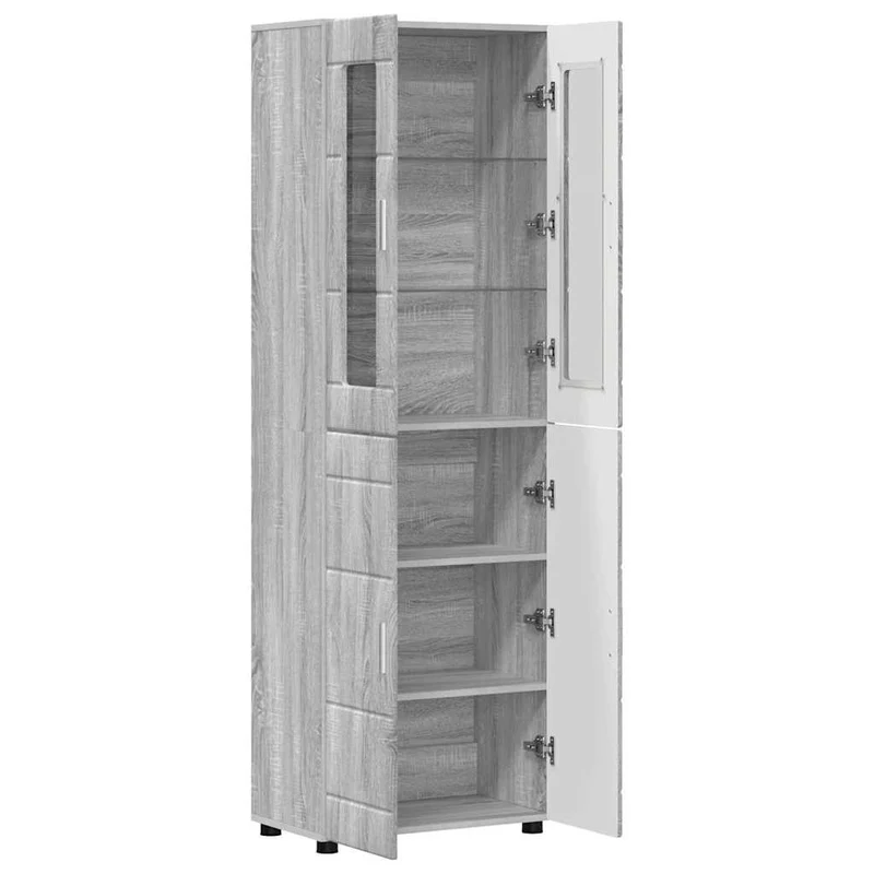 TOP Vitrinen-Highboard mit 4 Türen 182 cm