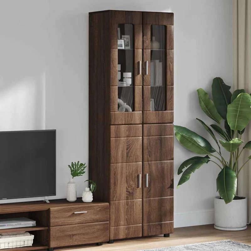 TOP Vitrinen-Highboard mit 4 Türen 182 cm