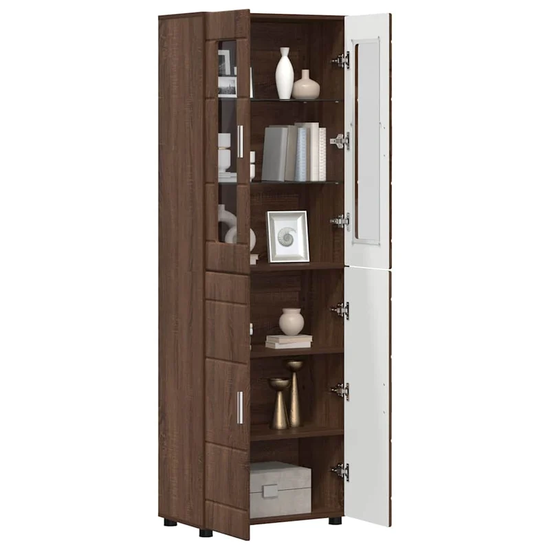 TOP Vitrinen-Highboard mit 4 Türen 182 cm