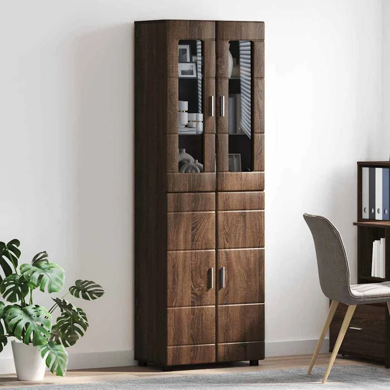 TOP Vitrinen-Highboard mit 4 Türen 182 cm
