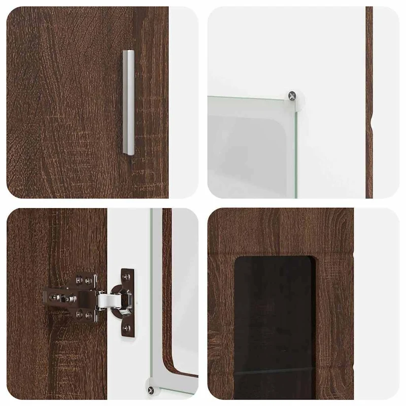 TOP Vitrinen-Highboard mit 4 Türen 182 cm