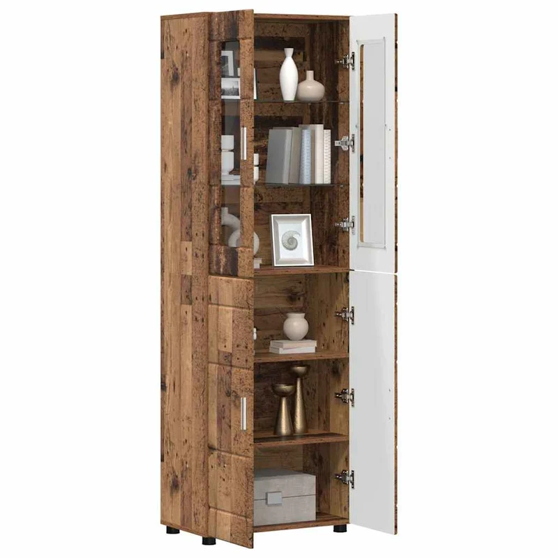 TOP Vitrinen-Highboard mit 4 Türen 182 cm