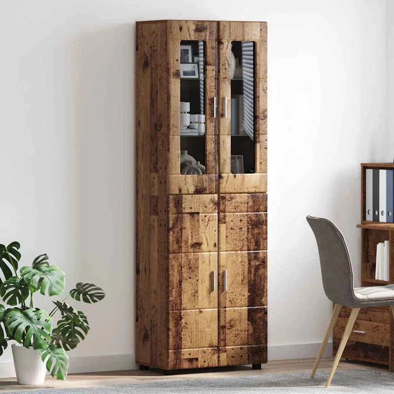 TOP Vitrinen-Highboard mit 4 Türen 182 cm
