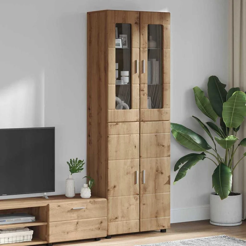 TOP Vitrinen-Highboard mit 4 Türen 182 cm