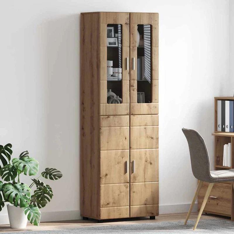 TOP Vitrinen-Highboard mit 4 Türen 182 cm