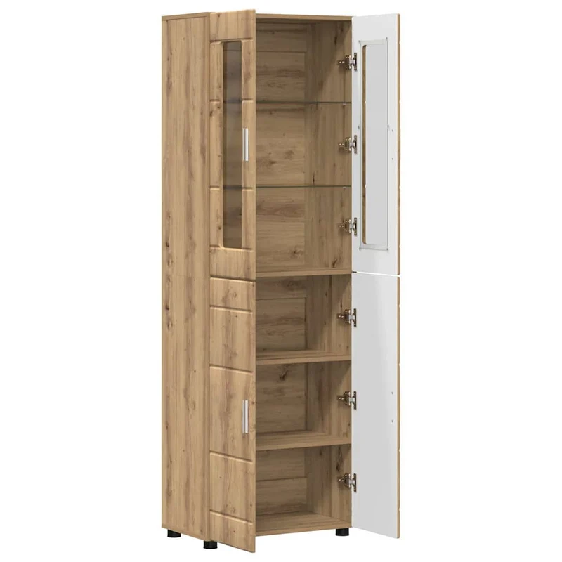 TOP Vitrinen-Highboard mit 4 Türen 182 cm