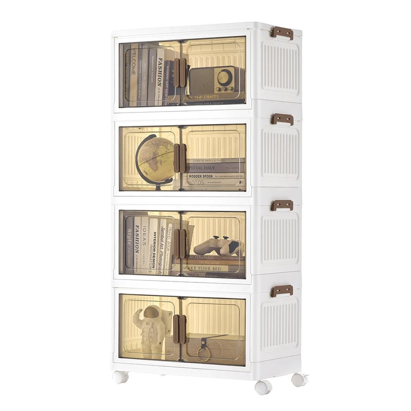 Stapelbare Aufbewahrungsboxen mit Rollen und Deckel