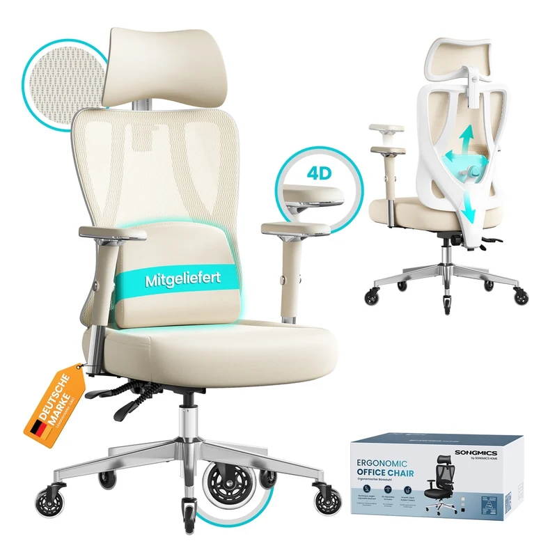 Ergonomischer Bürostuhl mit verstellbarer Unterstützung