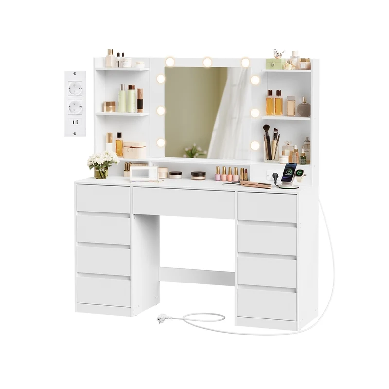 Kailyn Kollektion - Schminktisch mit Spiegel und LED Beleuchtung