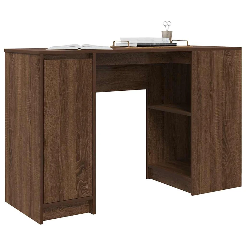 Flexibler Computertisch mit Regal und Stauraum, 120 cm