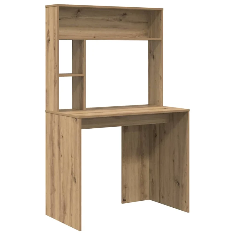 Toller Schreibtisch für kleine Räume, mit hohem Regal