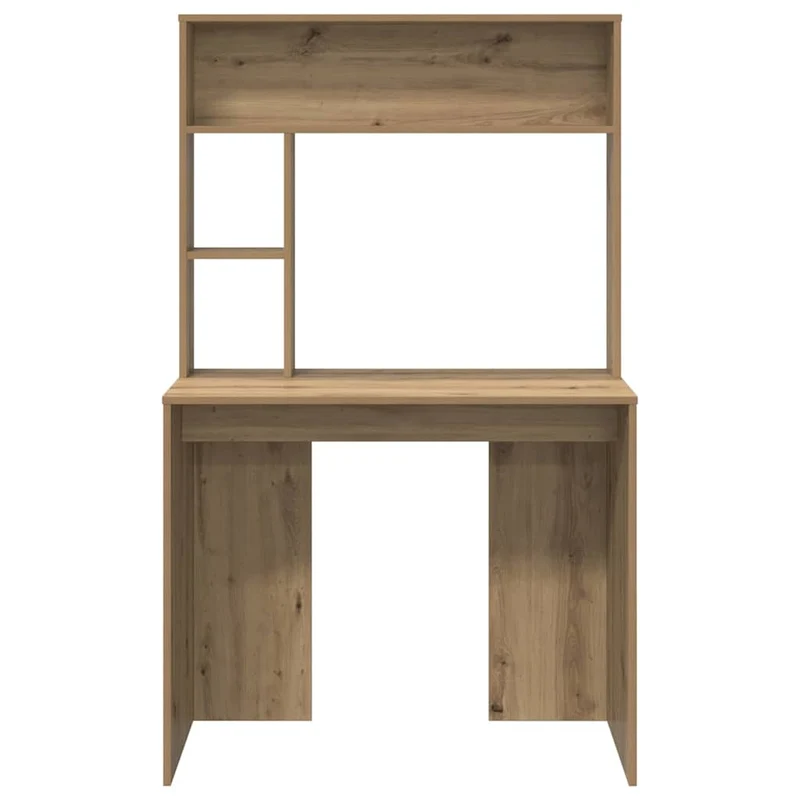 Toller Schreibtisch für kleine Räume, mit hohem Regal