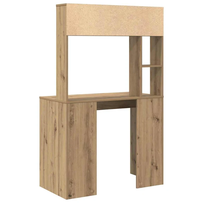 Toller Schreibtisch für kleine Räume, mit hohem Regal