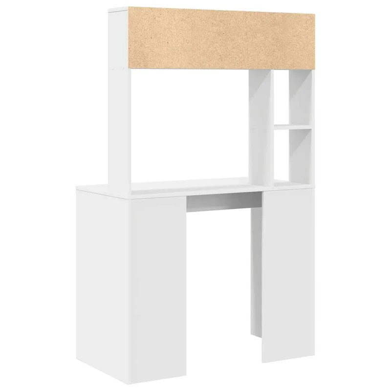 Toller Schreibtisch für kleine Räume, mit hohem Regal