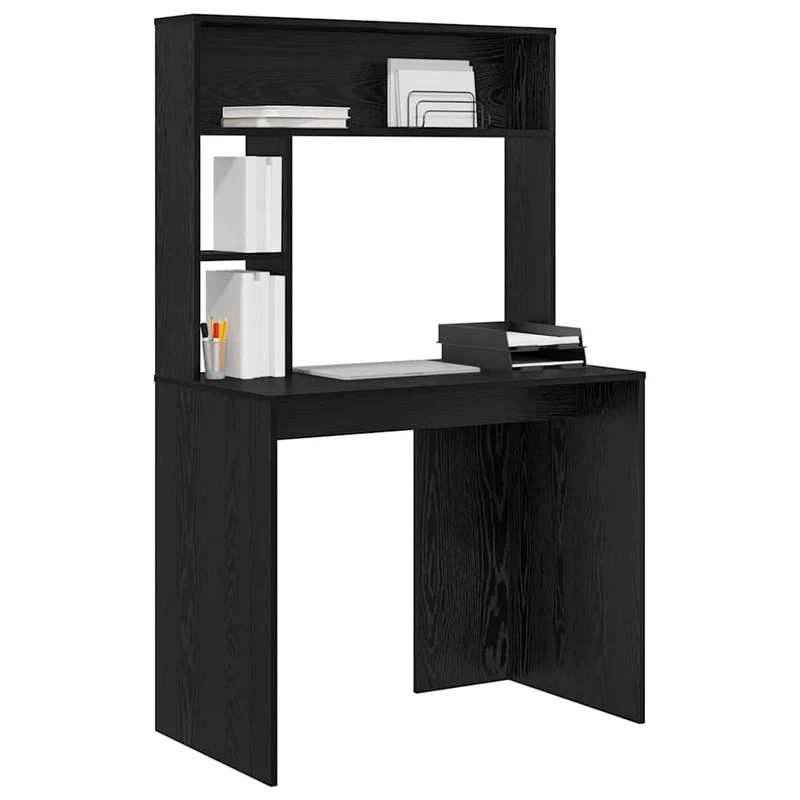 Toller Schreibtisch für kleine Räume, mit hohem Regal
