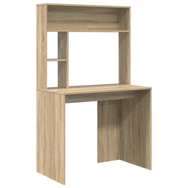 Toller Schreibtisch für kleine Räume, mit hohem Regal