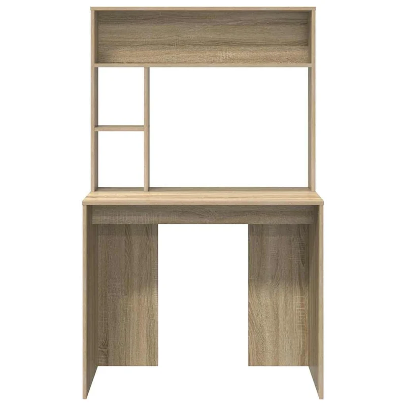 Toller Schreibtisch für kleine Räume, mit hohem Regal