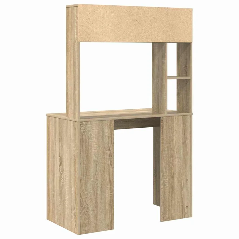 Toller Schreibtisch für kleine Räume, mit hohem Regal