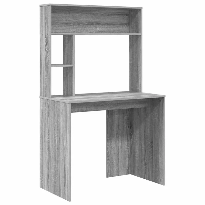 Toller Schreibtisch für kleine Räume, mit hohem Regal