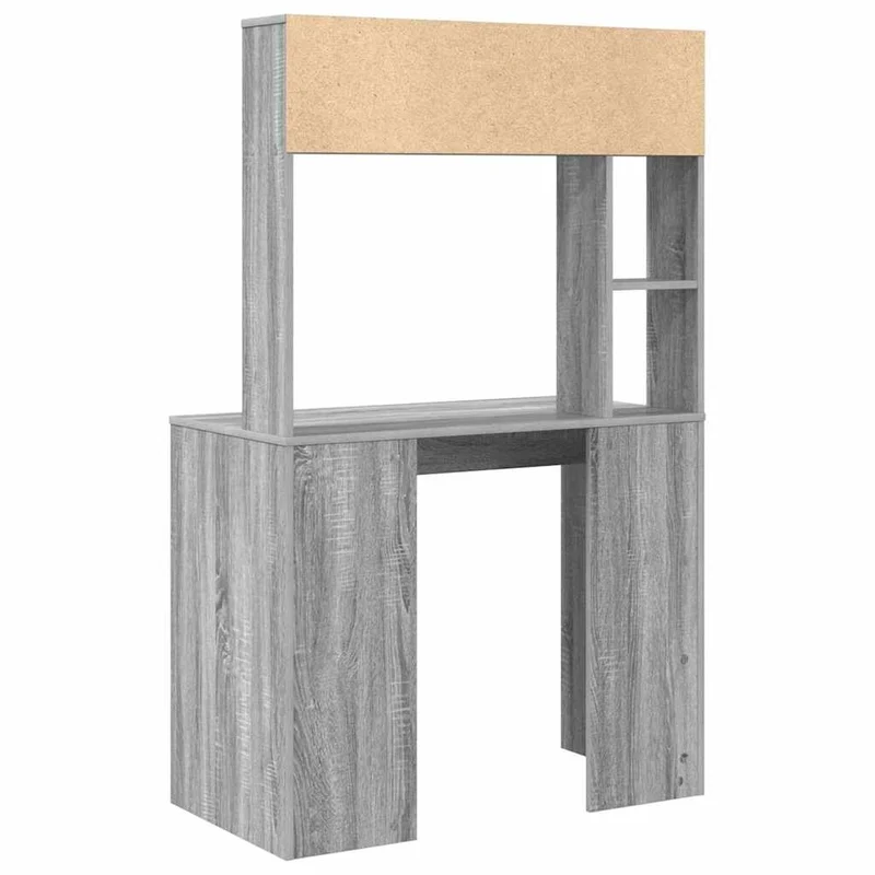 Toller Schreibtisch für kleine Räume, mit hohem Regal