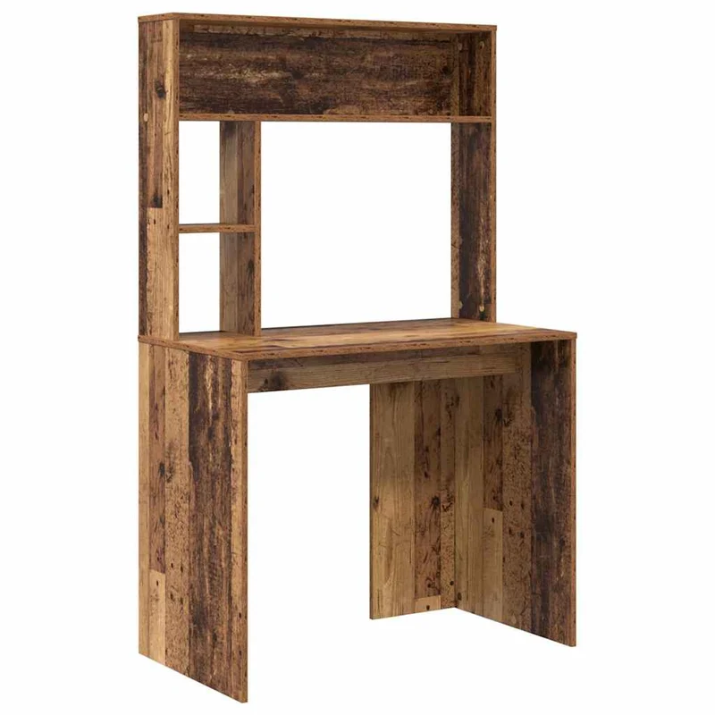Toller Schreibtisch für kleine Räume, mit hohem Regal