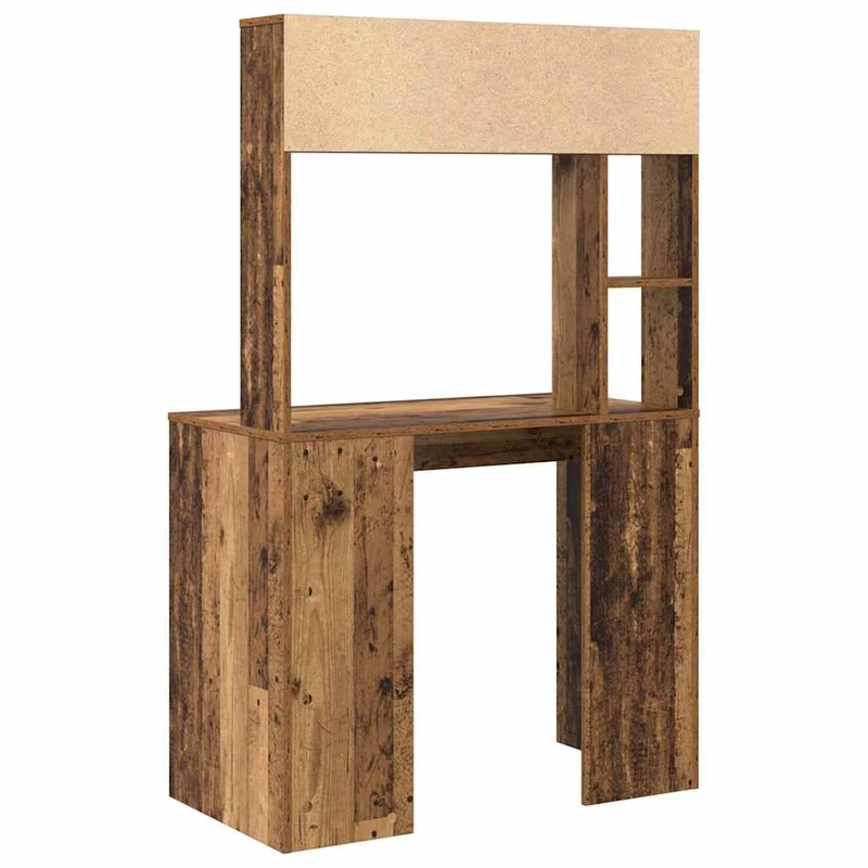 Toller Schreibtisch für kleine Räume, mit hohem Regal