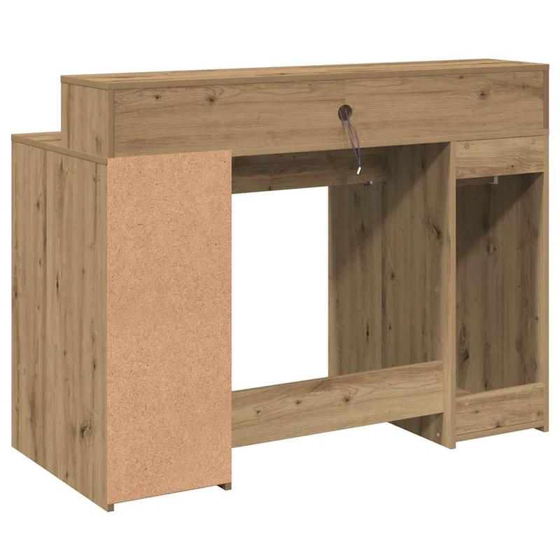 LED-Schreibtisch mit Monitorerhöhung, 120x55 cm
