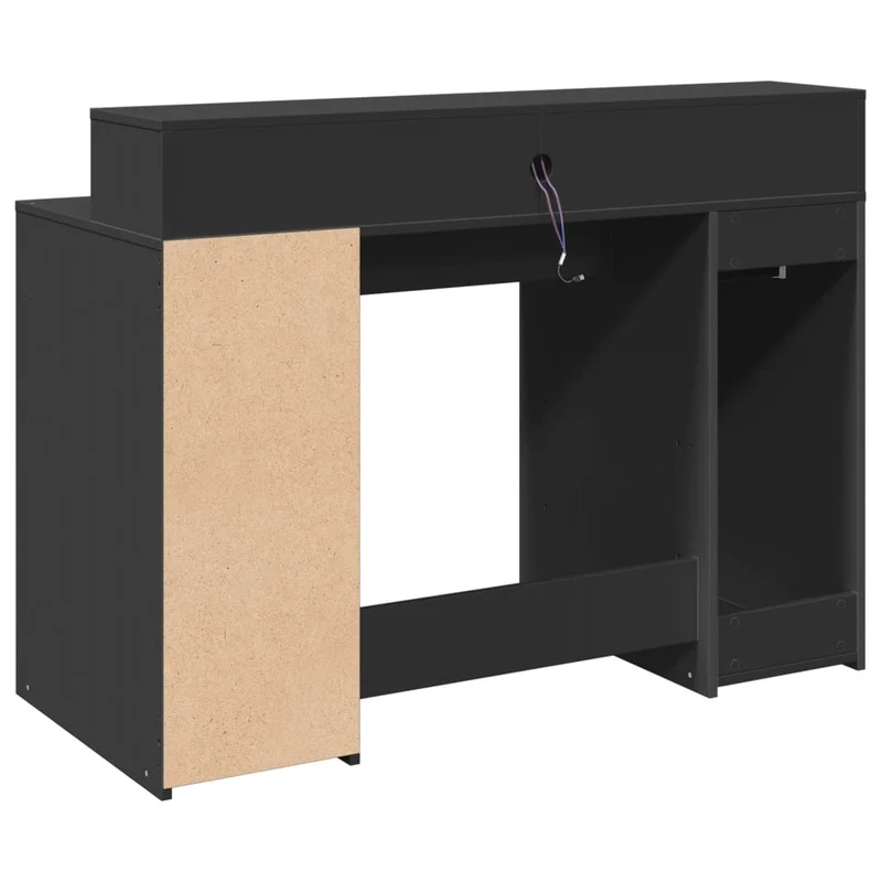 LED-Schreibtisch mit Monitorerhöhung, 120x55 cm