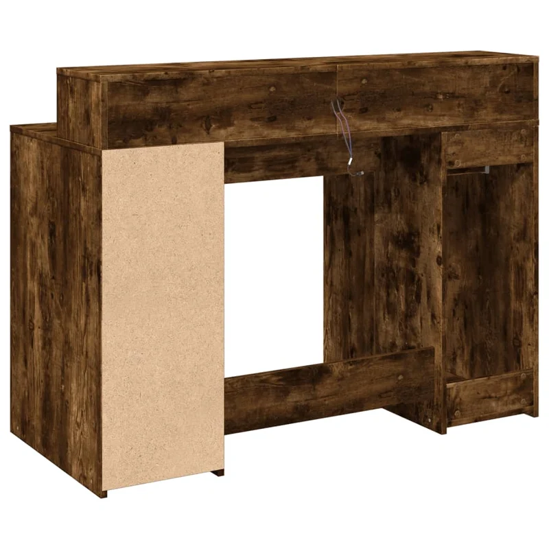 LED-Schreibtisch mit Monitorerhöhung, 120x55 cm