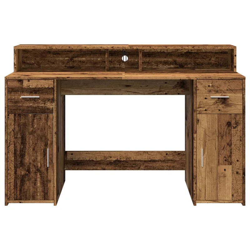 LED-beleuchteter Schreibtisch mit Monitorerhöhung