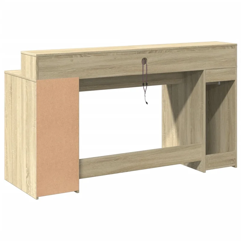 LED-Computertisch mit Monitorerhöhung, 160cm