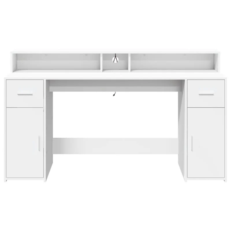LED-Computertisch mit Monitorerhöhung, 160cm