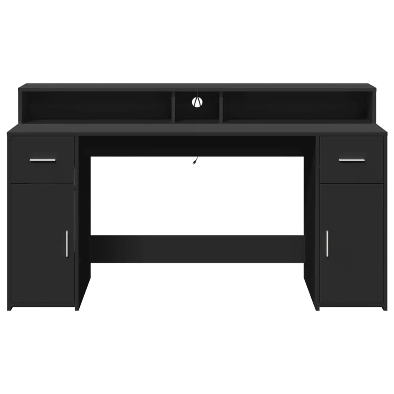 LED-Computertisch mit Monitorerhöhung, 160cm